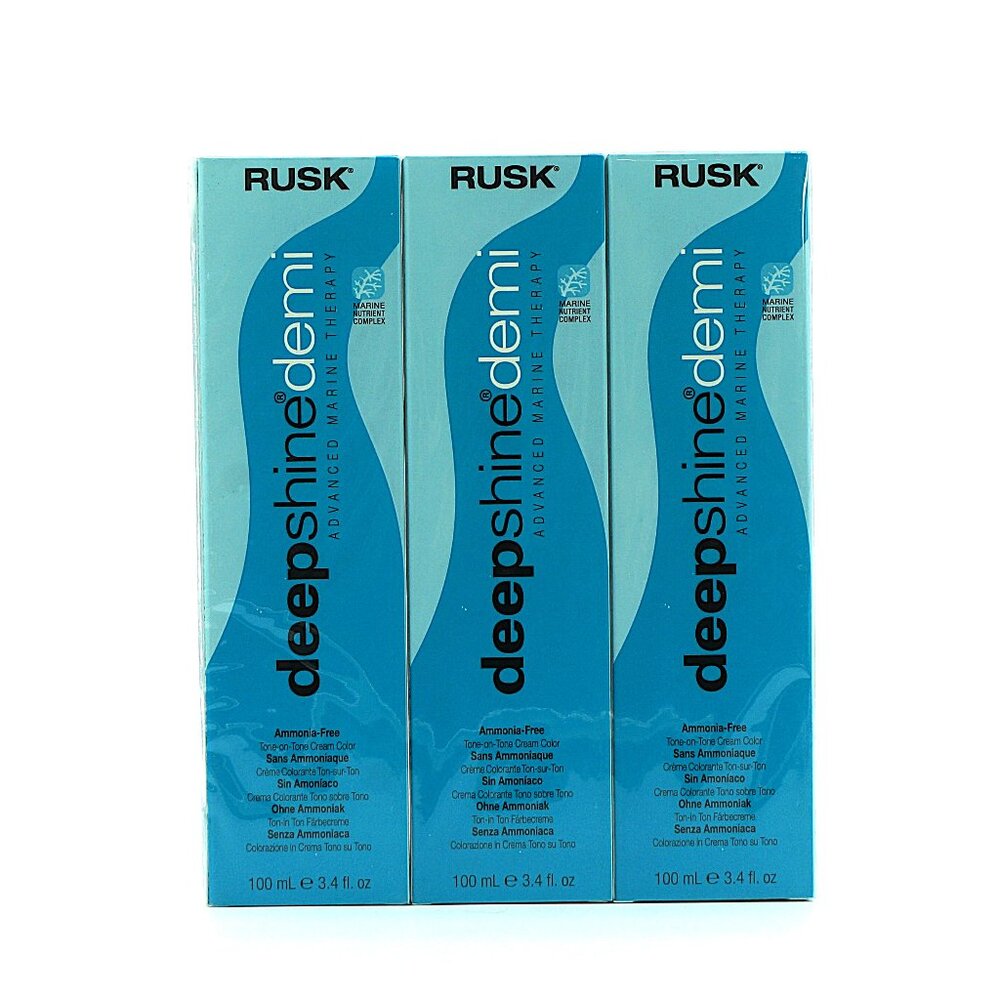 Rusk Deepshine Demi Hair Color Silver 3.4oz Lot 3 Ammonia-Free NEW‎